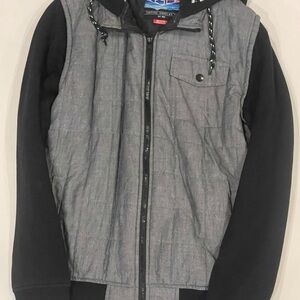 Tommy Hilfiger Gray and Black Puffer Jacket
